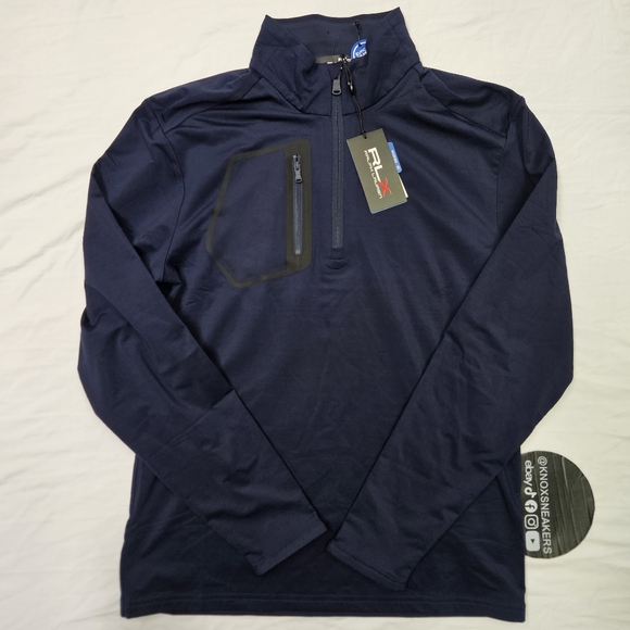 Ralph Lauren RLX Golf 1/4 Zip Pullover Stretch Wicking Navy Men's Size Small